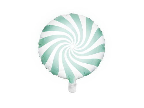 Candy Swirl Foil Balloon Pastel Green