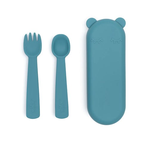 Feedie Fork & Spoon Sets - Blue Dusk