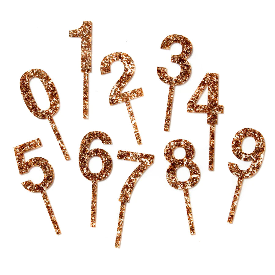 Glittery Gold Cake Topper Number 1 – Invite Me