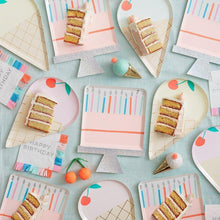 Load image into Gallery viewer, Birthday Cake Plates (Pack 8)