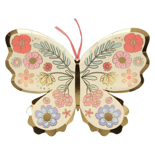 Floral Butterfly Plates (Pack 8)