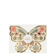 Load image into Gallery viewer, Floral Butterfly Napkins (Pack 16)