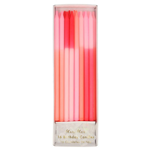 Pink Colour Block Candles (Set of 16)
