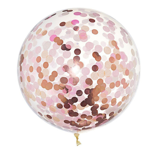 INFLATED Jumbo Confetti Balloon Peachy