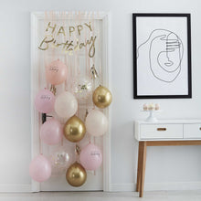 Load image into Gallery viewer, Birthday Balloon Door Kit Pink &amp; Gold