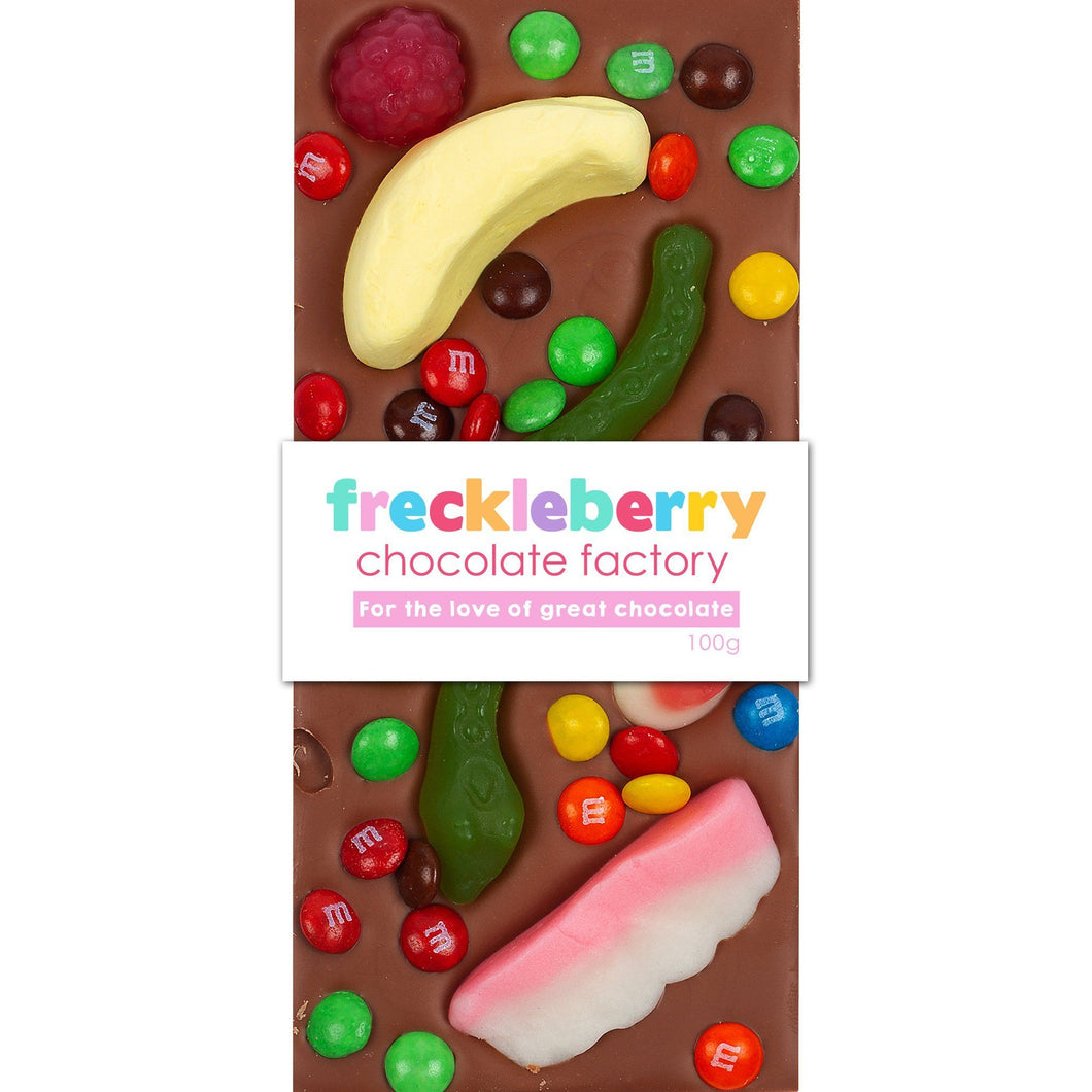 Freckleberry Party Mix Chocolate Block