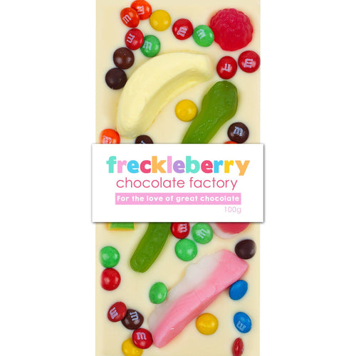 Freckleberry Party Mix White Chocolate Block