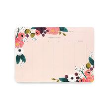 Load image into Gallery viewer, Rifle Paper Weekly Desk Pad Pink Floral