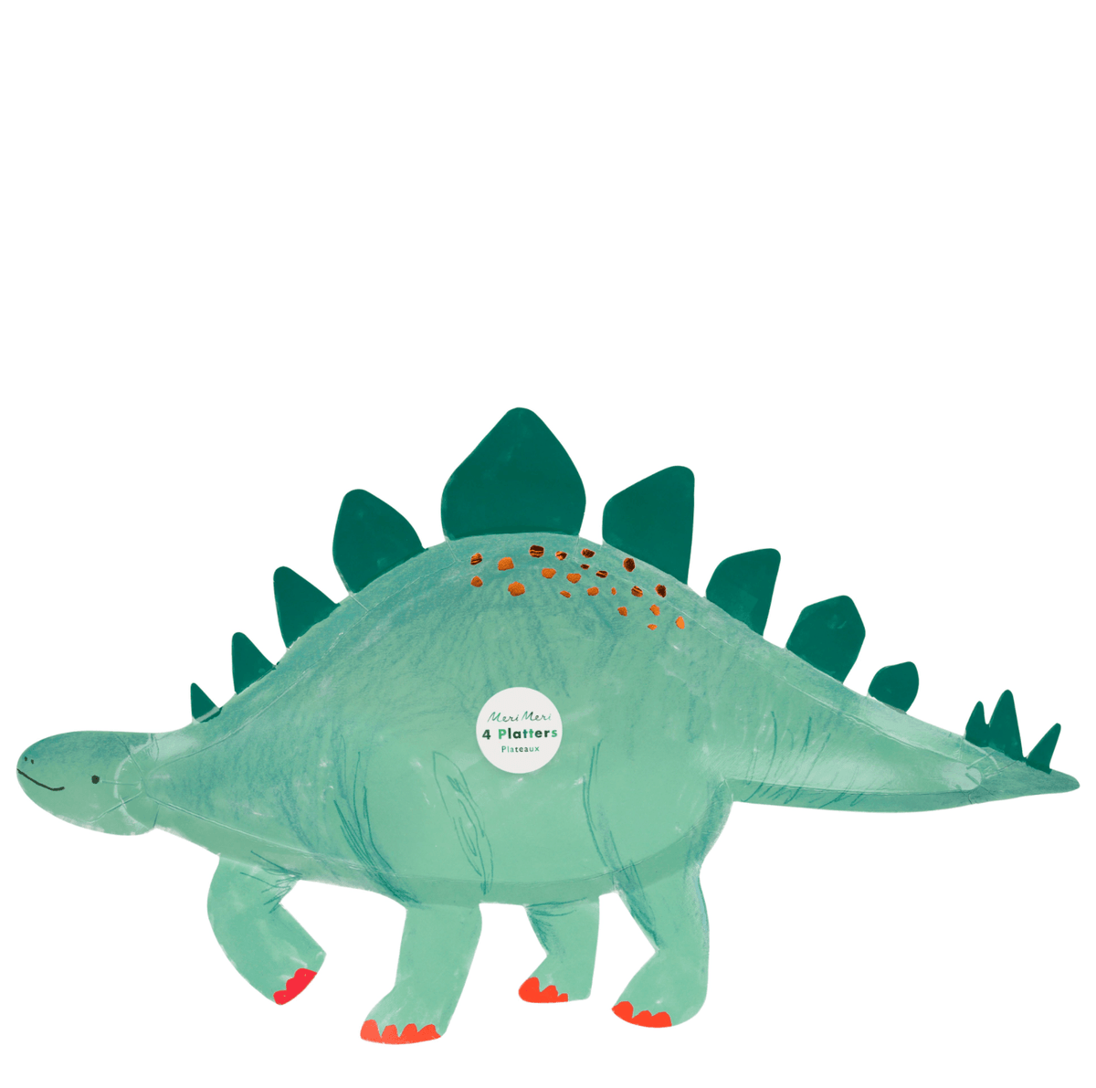 Dinosaur Kingdom Stegasaurus Platters (Pack 4) – Invite Me