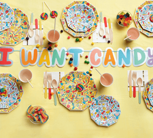 I Want Candy Large Plates (Pack 10)