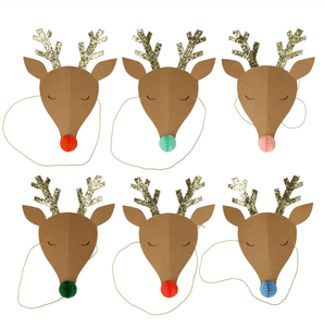 Reindeer Party Hats (Pack 6)