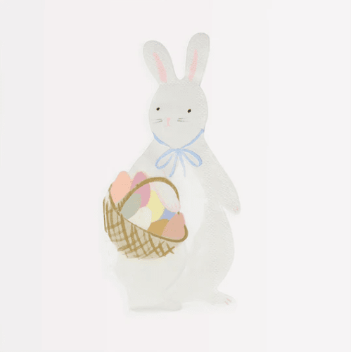 Bunny With Basket Napkins (Pack 16)