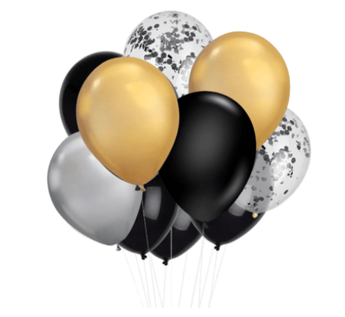 INFLATED Balloon Bunch Black Tie
