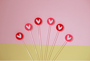 HEART Drink Stirrers/Cake Toppers