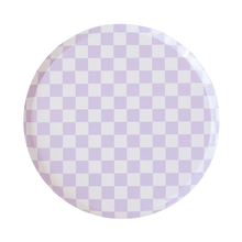 Load image into Gallery viewer, Checkered Purple Plates Large (Pack 8)