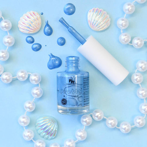 No Nasties Mermaid Blue Water-Based Nail Polish for Kids