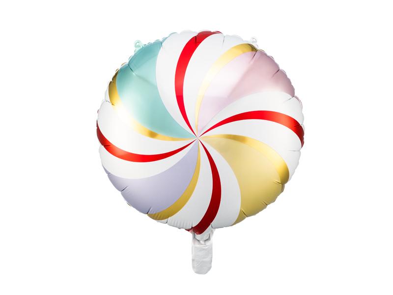 Foil Star Balloon 45cm Candy Swirl