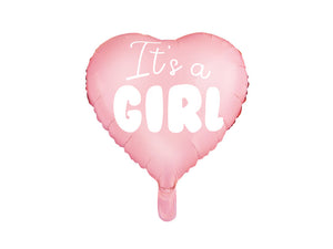 Pastel Pink 'It's A Girl' Heart Foil Balloon