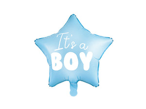 Pastel Blue 'It's A Boy' Star Foil Balloon