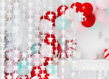 Load image into Gallery viewer, Silver Star Christmas Curtain Backdrop
