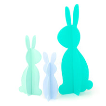 Load image into Gallery viewer, Blue Acrylic Bunny Set