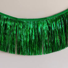 Load image into Gallery viewer, Tinsel Fringe Garland Green