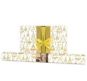 Wrapping Paper Kerstboom Gold 5 metres