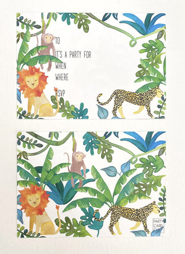 Jungle Party Invites (Pack 10)