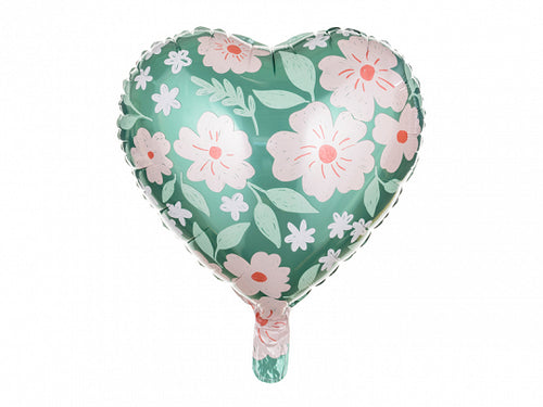 Floral Heart Foil Balloon