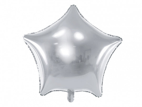 Foil Star Balloon 43cm Silver