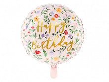 Load image into Gallery viewer, Floral Happy Birthday Foil Balloon