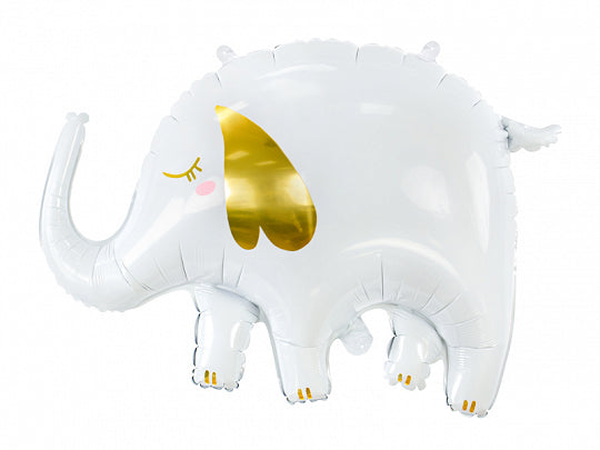 White Elephant Foil Balloon