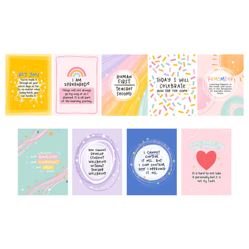 The Teaching Tools - x Laura Jane Illustrations: 9 Pack Affirmation Cards
