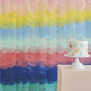 Rainbow Tissue Paper Backdrop