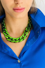 Load image into Gallery viewer, MOSK The Met Chain Necklace - Metallic Green