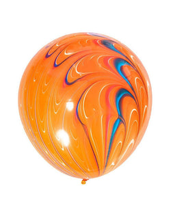 Orange Peacock Latex Balloon