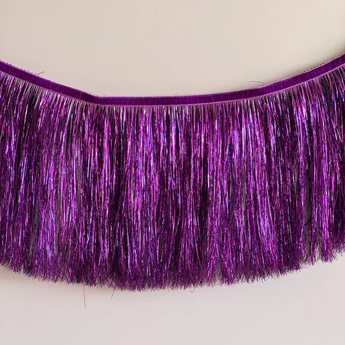 Tinsel Fringe Garland Purple