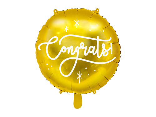 Congrats Foil Balloon Gold