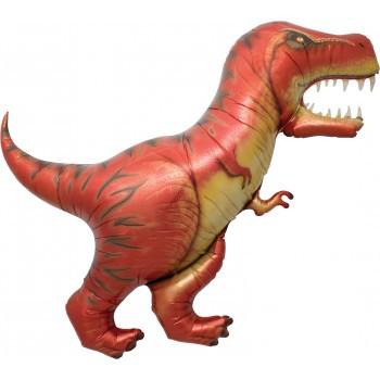 Inflated T-Rex Dinosaur Foil Balloon