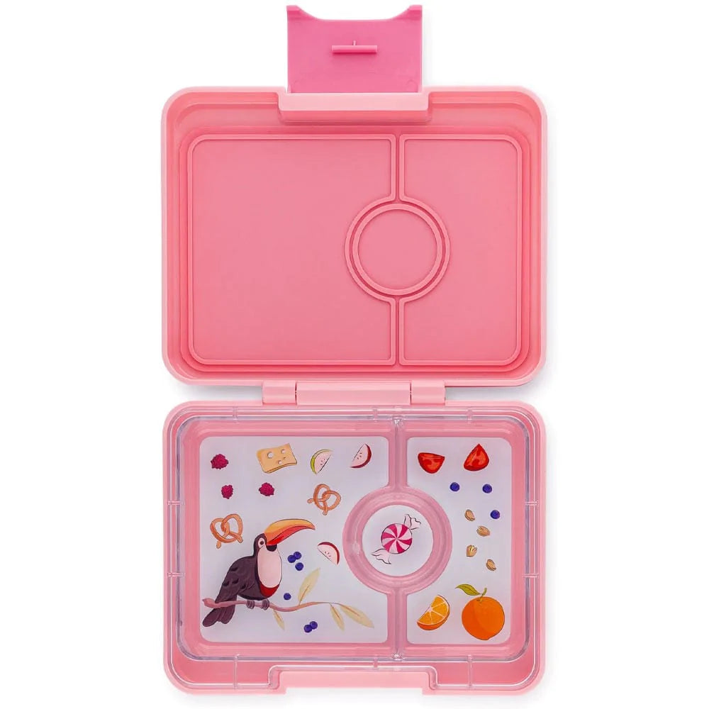Yumbox Snack 3 Compartment Coco Pink Toucan Tray